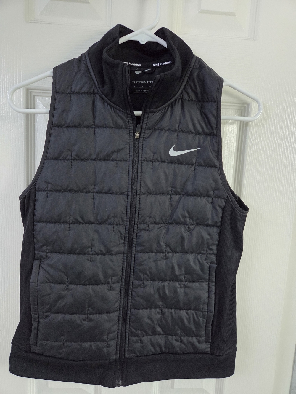Nike Black Quilted Therma-FIT Running Vest with Swoosh